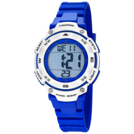 Calypso Digitaal Stopwatch Kinderhorloge 10ATM 37mm Blauw/Wit