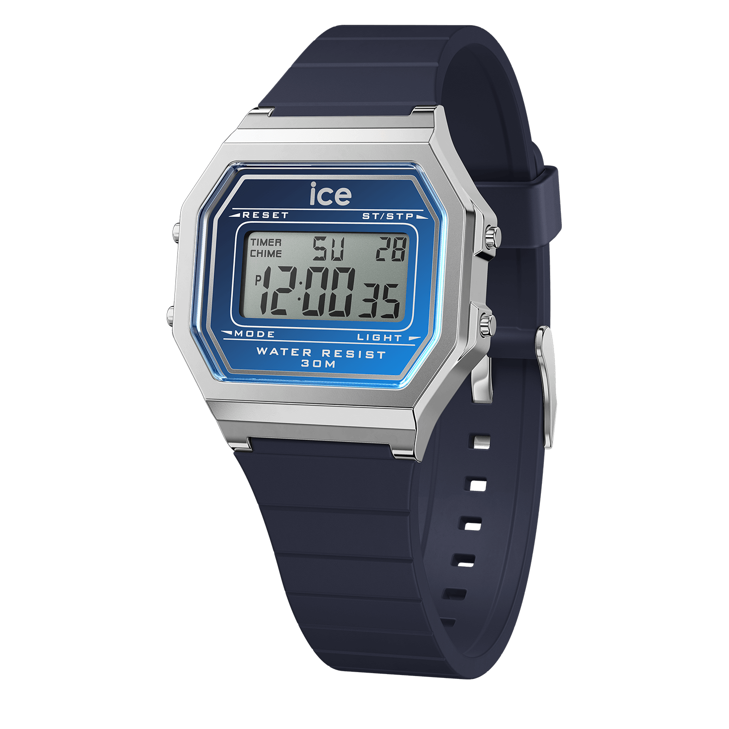 Ice-Watch Ice-Digit Retro Blauw Digitaal Kinderhorloge Small 32 mm