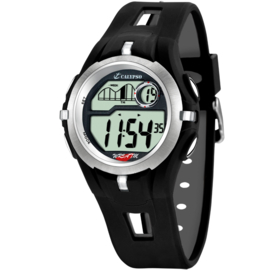 Calypso Digitaal Tienerhorloge Stopwatch 2 Alarmen 42mm Zwart