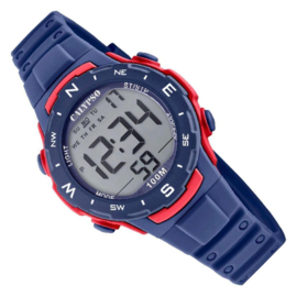 Calypso Digitaal Kinderhorloge Stopwatch 10ATM 35mm Blauw/Rood