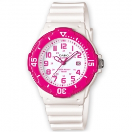 Casio Kinderhorloge met Datum 100m Wit / Roze 33mm