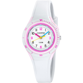 Calypso Kinderhorloge Wijzerplaatverlichting 10ATM 30mm Melkwit