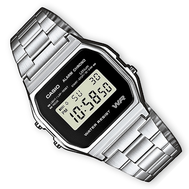 Casio Alarm Chrono Digitaal Horloge Zwart 34mm
