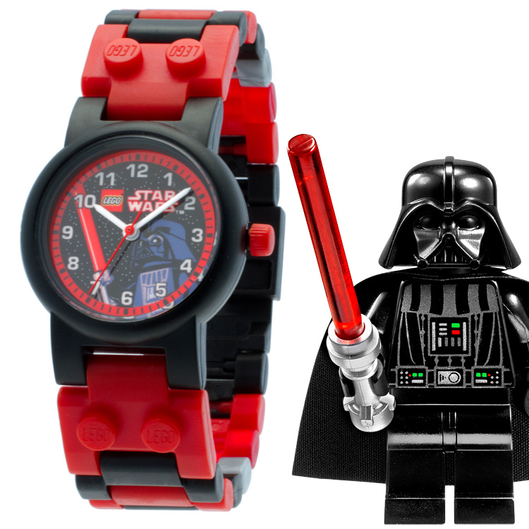 LEGO Star Wars Darth Vader Minifiguur Kinderhorloge ✓ LEGO Horloges & Wekkers | Kinderhorloges.nl