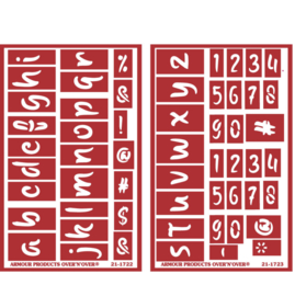 Glasets sjabloon Scripty Lower case 21-1723 (2 stuks)