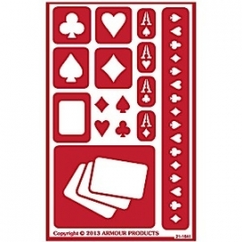 Glasets sjabloon Poker cards 21-1641