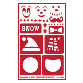 Glasetssjabloon Snow Fun 21-1660
