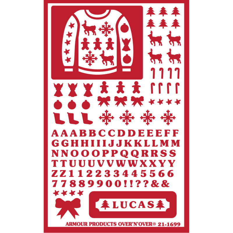 Glasets sjabloon Ugly Christmas sweater 21-1699