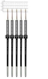 MusBrush-serie 601 fine detail -liner/punt-liner/punt-SET- 5 x 0