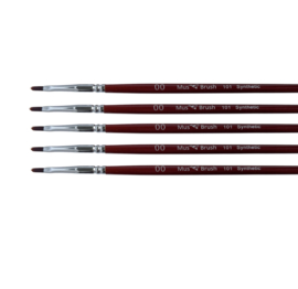 Mus-brush serie 101 Set 5x No. 00 - kattentong korte steel