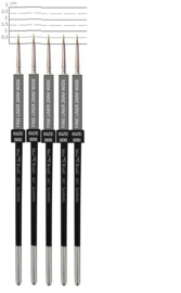 MusBrush-serie 601 fine detail -liner/punt-SET- 5 x 000