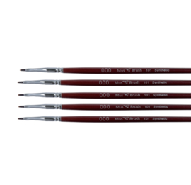 Mus-brush serie 101 Set 5x No. 000 - kattentong korte steel