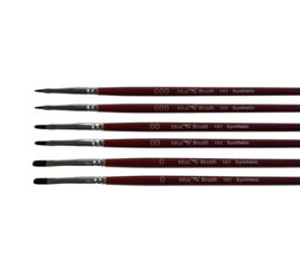 Mus-brush serie 101 Set 6 delig-  kattentong korte steel
