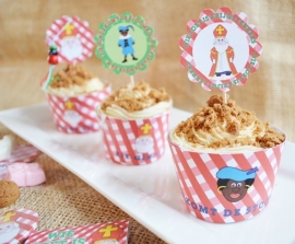 Printable pepernoten cupcakes