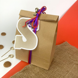 Labels Sinterklaas - letter (4 stuks)