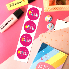 Stickers TypischMies Hoera - roze