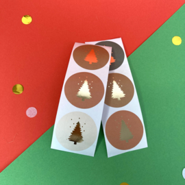 Stickers Kerstboom - goud