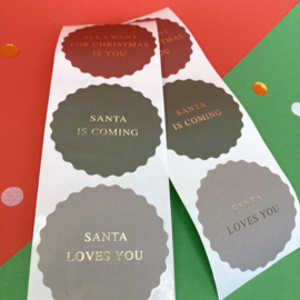 Sticker Christmas quotes (6 stuks)