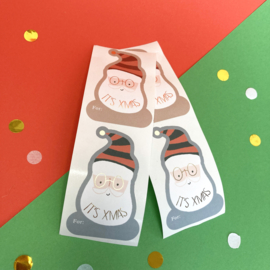 Sticker Kerstman (4 stuks)