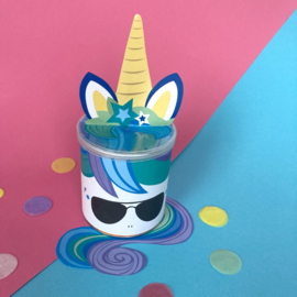 Traktatie Pringles Unicorn blauw