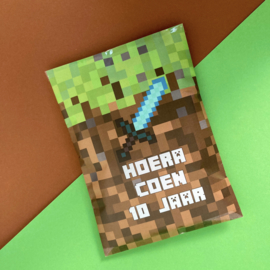 Traktatie chipszakje Minecraft printable