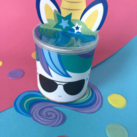 Traktatie Pringles Unicorn blauw