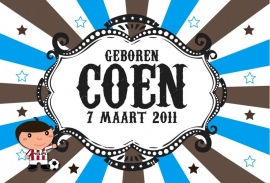 Geboortekaartje Coen