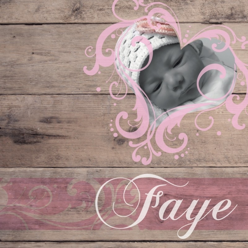 Geboortekaartje Faye
