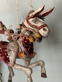 Antiek houten marionet paard uit Frankrijk