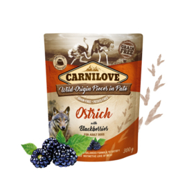 Carnilove Pouch - Ostrich & blackberries 300 gram