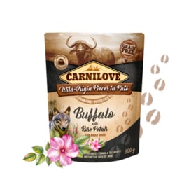 Carnilove Pouch - Buffalo & rose petals 300 gram 