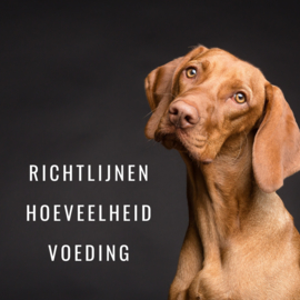 Richtlijnen hoeveelheid voeding - Vers vlees en brokken