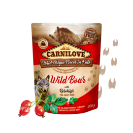Carnilove Pouch - Wild boar & rosehip 300 gram