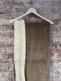 Fleece plaid Lars taupe