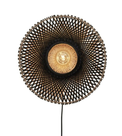 Kalimantan hang/wand/plafond lamp S zwart