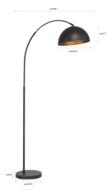 Booglamp Thijs anodic brown