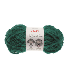 Bouclé garen poppenhaar groen
