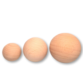 Houten bal 50mm platte onderkant