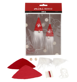 Mini creative kit 2 kerstkabouter hangers