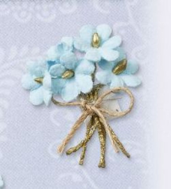 Miniatuur bloemetjes blauw