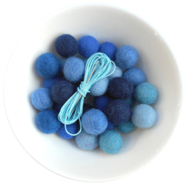 DIY Balletjesslinger Blauw 2cm balletjes