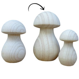 Houten paddenstoel  64x35mm