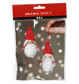 Mini creative kit kerstmeisjes hangers