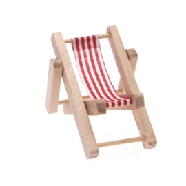 Deckchair/strandstoel 5,5x8cm