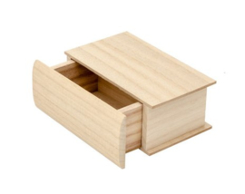 boek doosje hout 13x8.5x5cm