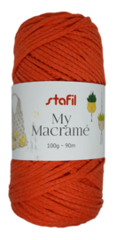 Macramé touw orange 100gr/90mtr.
