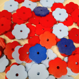50 bloemetjes beukenhout