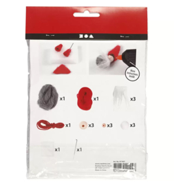 Mini creative kit kerstkabouters aan een touw