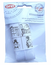 Klittenband opnaaibaar wit 60cm