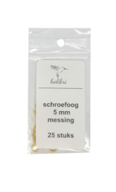 Schroefoogjes 5mm messingkleur 25st